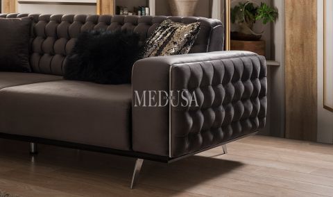 Romel Üçlü Koltuk 01 Metal Ayak Medusa Home