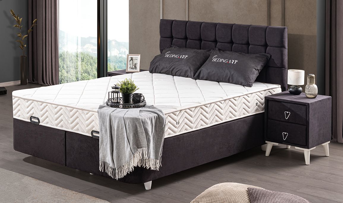 Medusa Home Mobilya - Flores Set Baza Başlık Yatak